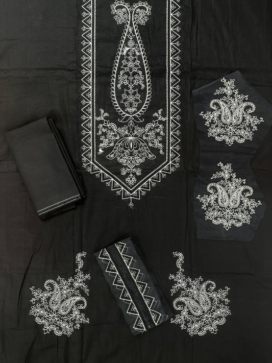 SALITEX 2PC EMBROIDERED UNSTITCHED LAWN COLLECTION BLACK