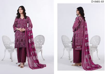 Luxury Summer Collection 
APPLIQUE KARI BY MOOSAJEE Design# D-0401-03