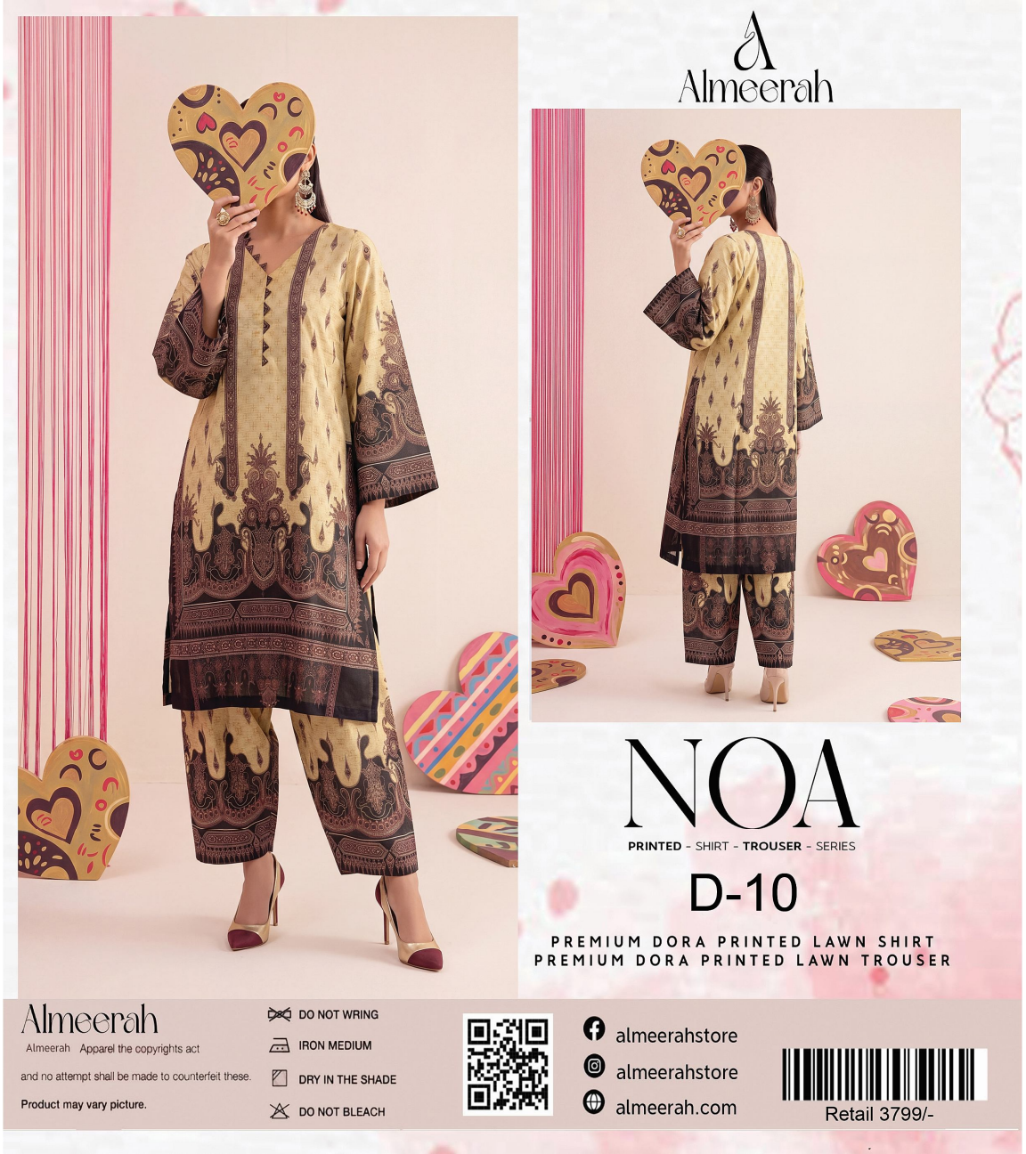 Almeerah - NOA 2 Pcs Unstitched collection Design No 10