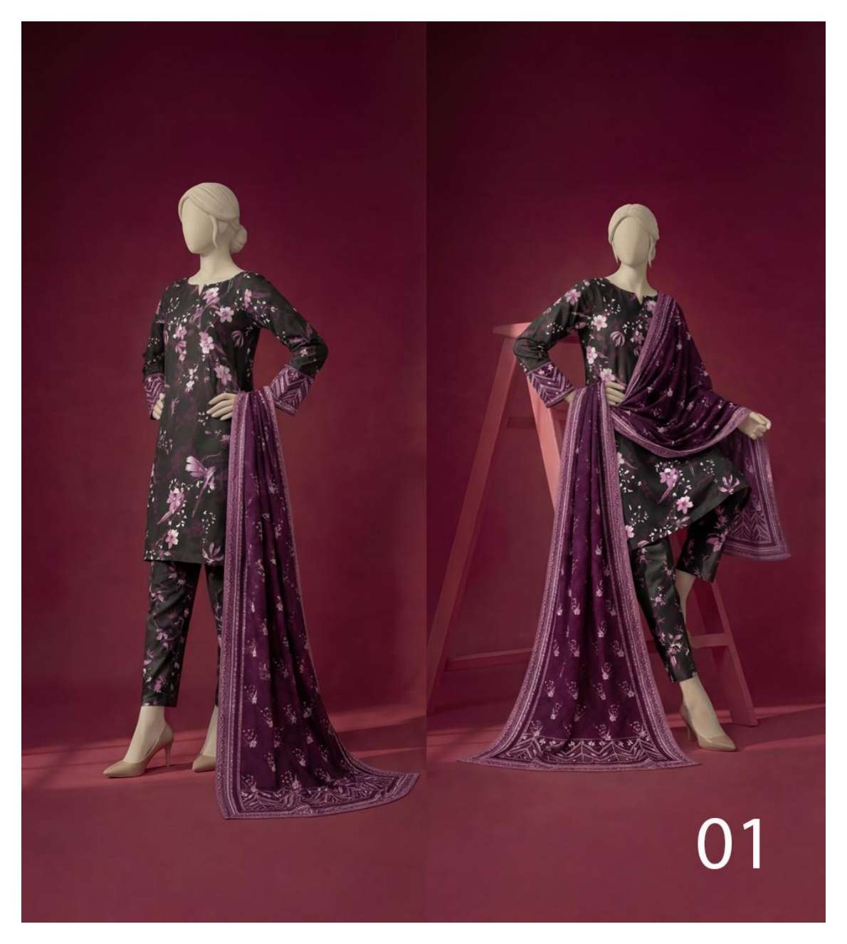 Sawera 100% Original 🌷 3PC Unstitched In Wholesale Price 😍❤️
