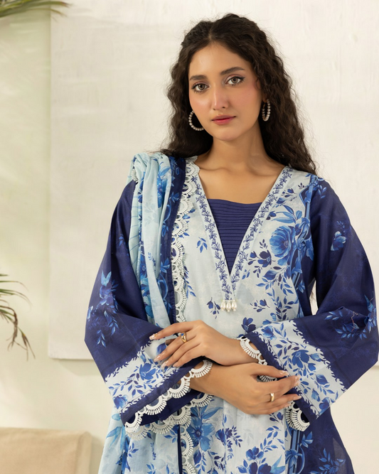 ZELLBURY Unstitched Lawn Collection 2026 Design #WUS26X30420