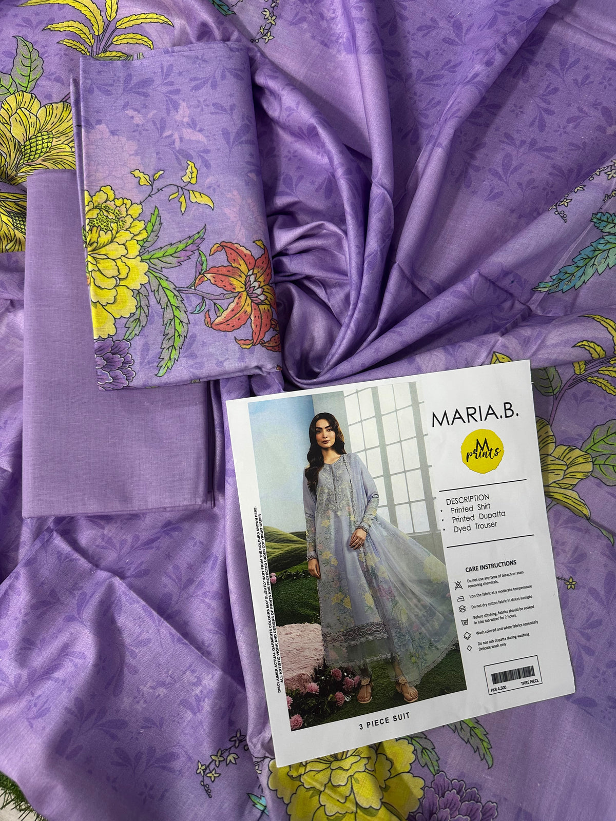 Maria B Purple Printed 3Pcs