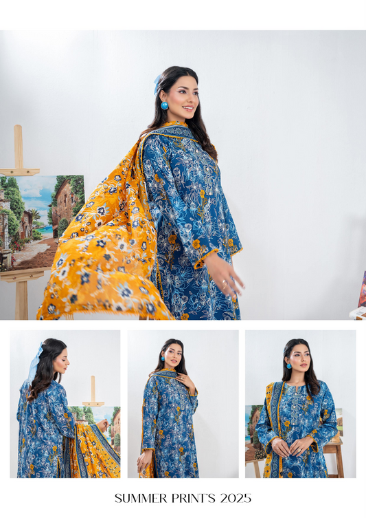 Zesh Unstitched Lawn 3 Piece 100% Original 🔥❤️