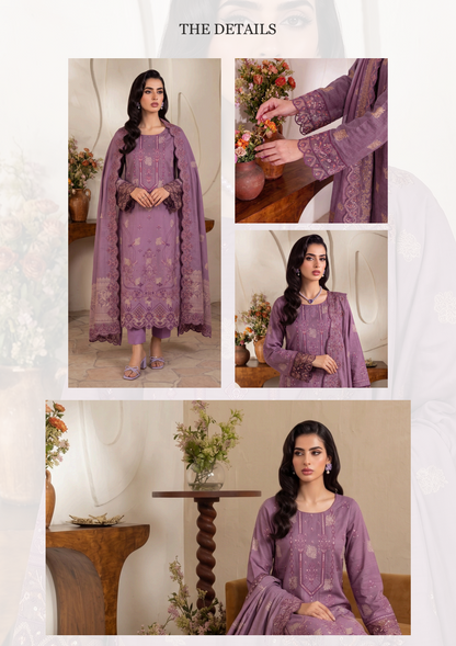 Bonanza Satrangi Plum Luxe Jacquard 3Pcs