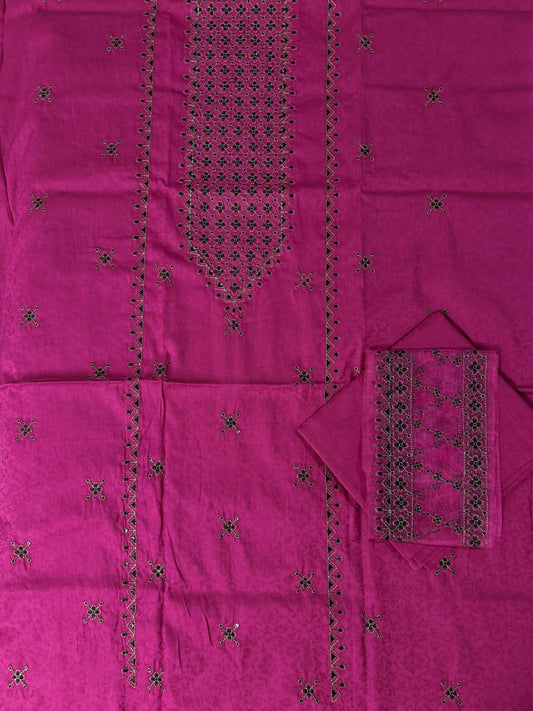 🩵 Saqafat DARK Blue– 100% Original 2PC Embroidered Unstitched Lawn 🌸Vol - 2