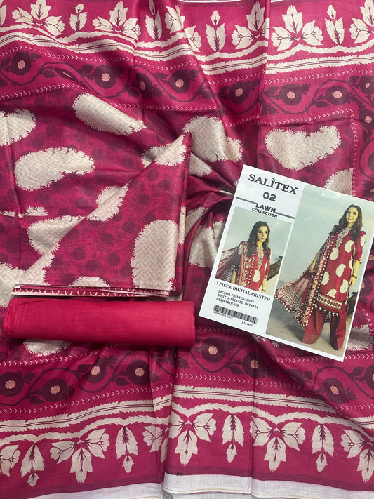 Salitex Lawn 3 PIECE DIGITAL PRINTED Collection Design# 2