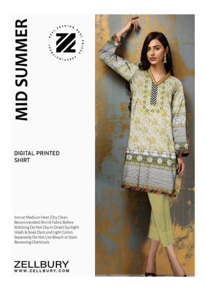 ZELLBURY SHIRT PIECE KURTI LAWN COTTON