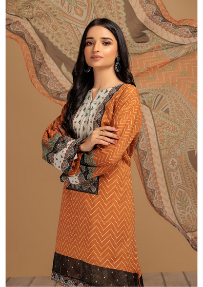 Bonanza Satrangi 100% Original Lawn Dupatta Unstitched 3 Piece