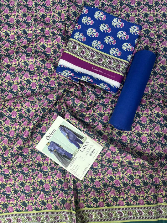 ✨ORIENT 100% ORIGINAL Unstitched Lawn 3 Piece✨ Design #OTL-20405