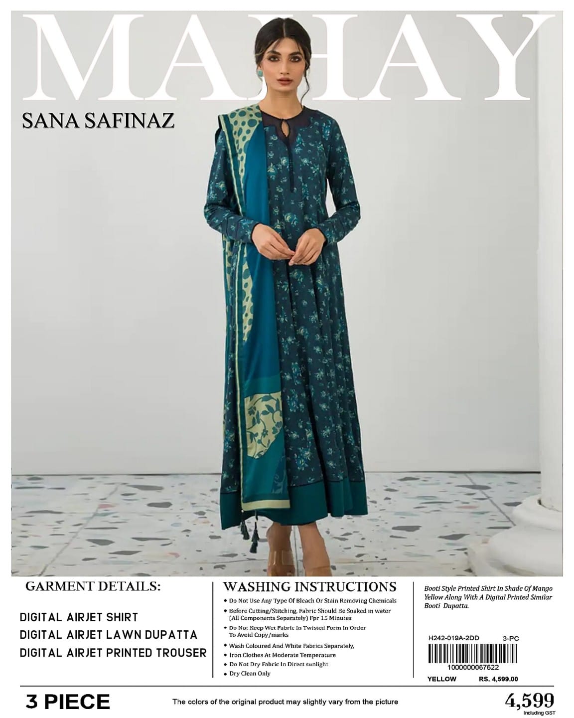 Sana Safinaz Lawn Unstitched 3 Pieces ❤️🔥