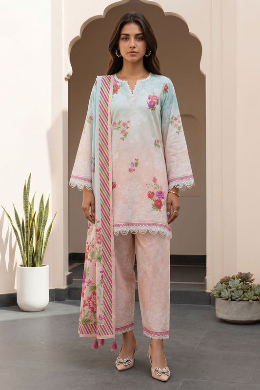Zellbury D.C:-WUS26X31032  Printed Lawn 3Pcs Collection