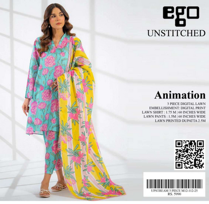 Ego Printed Unstitched 3PCs 🔥✨