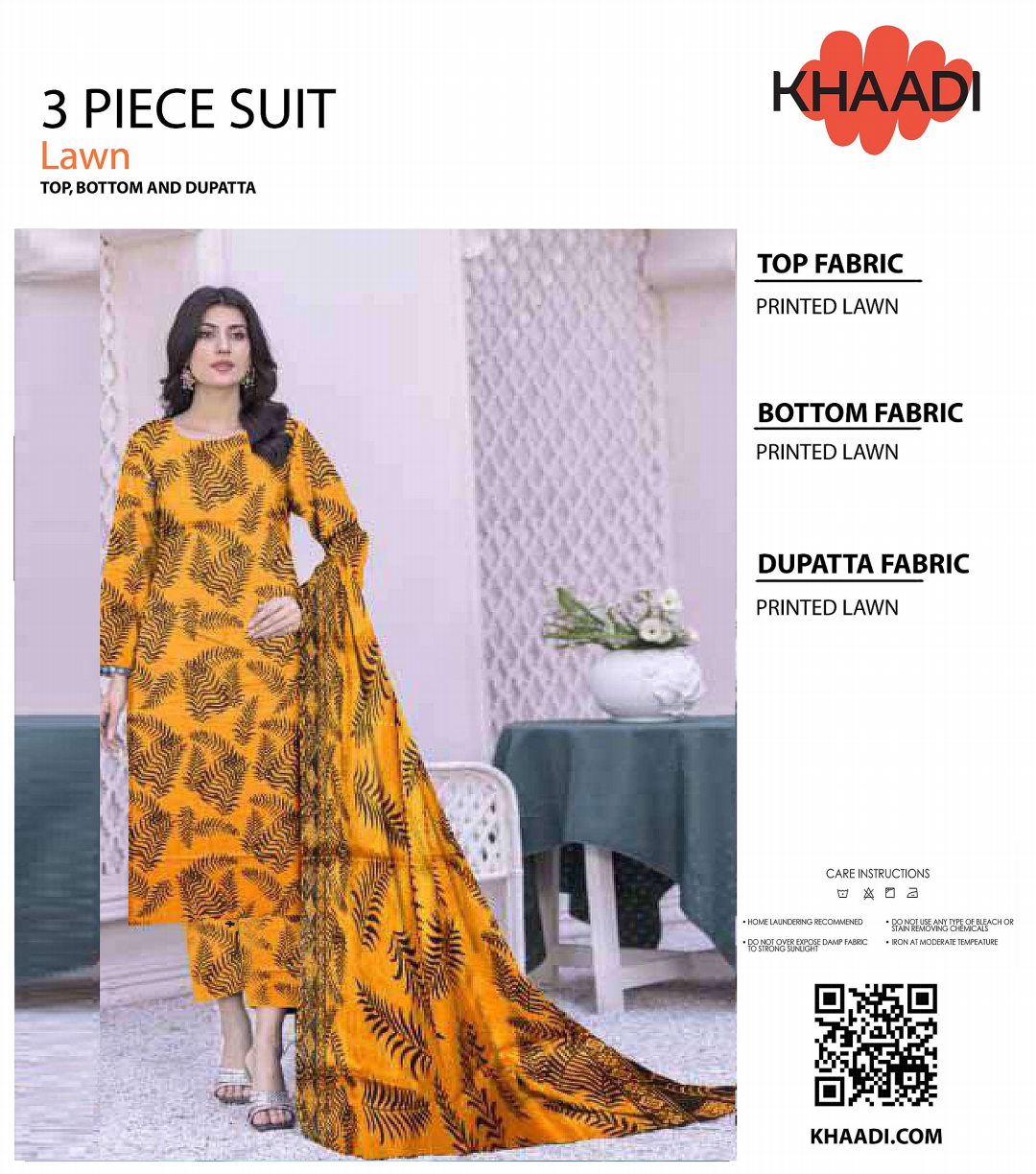 KHAADI Unstitched Lawn 3 Pieces in Wholesale Price 🔥❤️