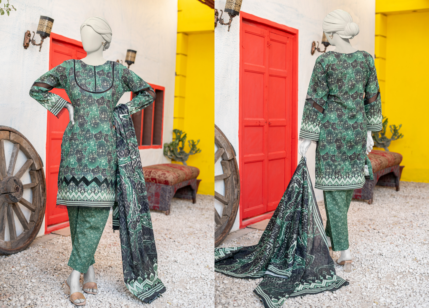 HAYA Fresh Arrival – Digital Printed MEKO Lawn 3PC Collection Design# 3