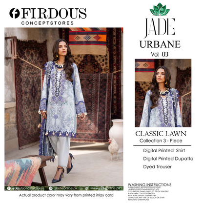 FIRDOUS JADE Lavender-Blue 3-Piece