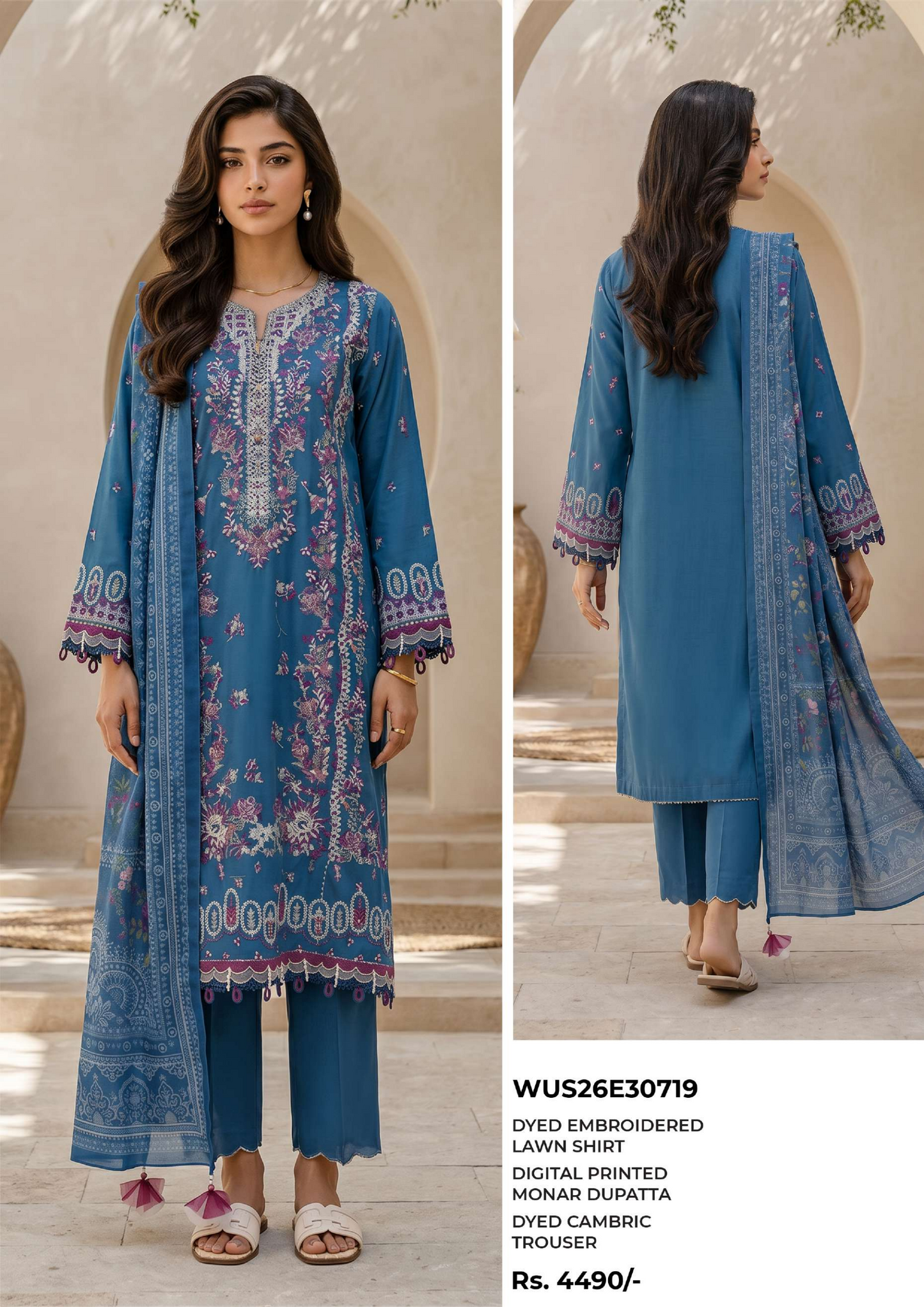 Zellbury Signature Unstitched 3PCs Collection D-C:- WUS26E30719
