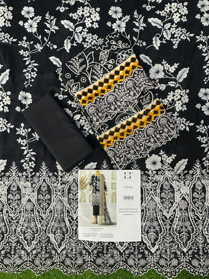 🌟🌿NISHAT LASERKARI – Embroidered Luxury Collection 2026🌿🌟
✨ Buy Lucky Textile Alert ✨ Design# LT_26102