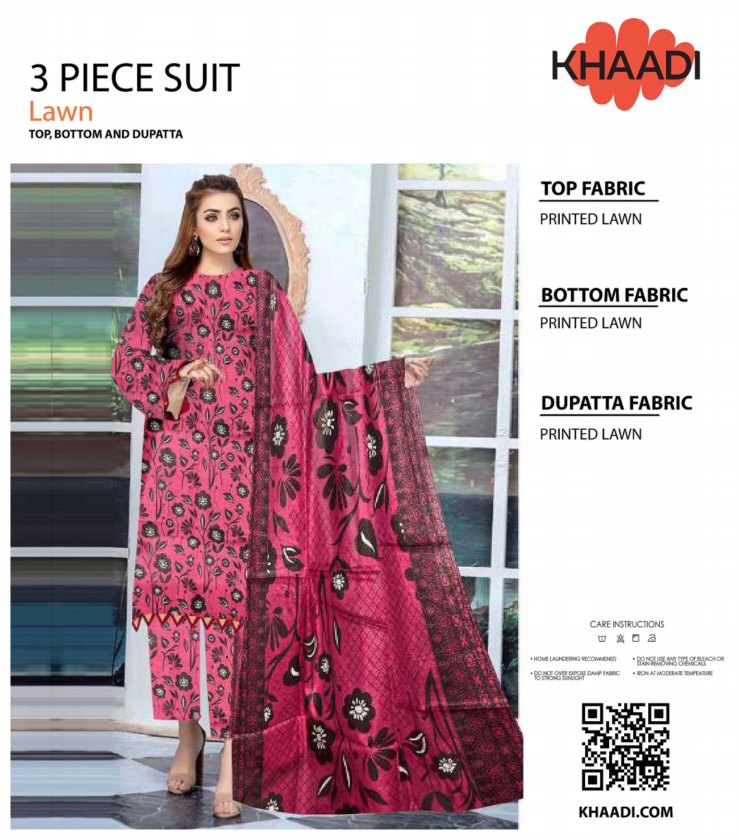 KHAADI Unstitched Lawn 3 Pieces in Wholesale Price 🔥❤️