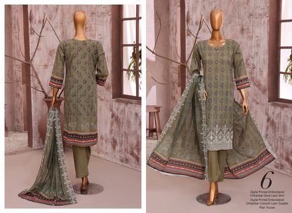 ✨ MTF Presents ✨
" L A S H K A R A " 💖 🌸 DIGITAL PRINTED EMBROIDERED CHIKANKARI DORIA LAWN COLLECTION 2025 🌸