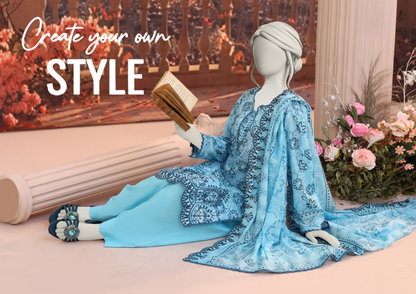 Almeerah Blue D -07 Luxchicn Collection