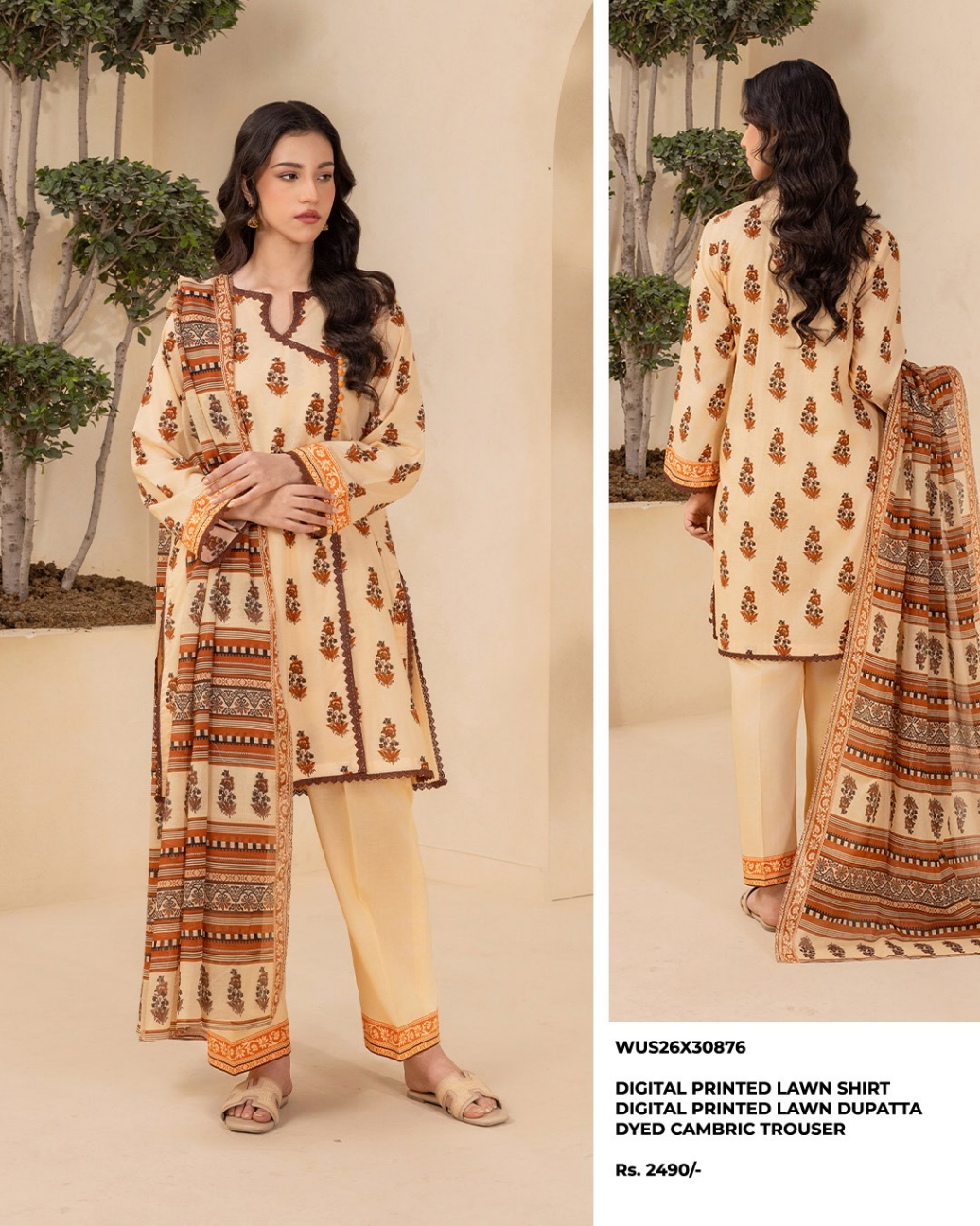 ZELLBURY Unstitched Lawn Collection 2026 Design #WUS26X30876