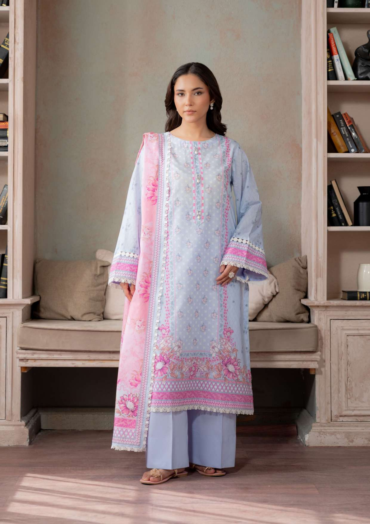 ZELLBURY Unstitched Lawn Collection 2026 Design # WUS26X30694