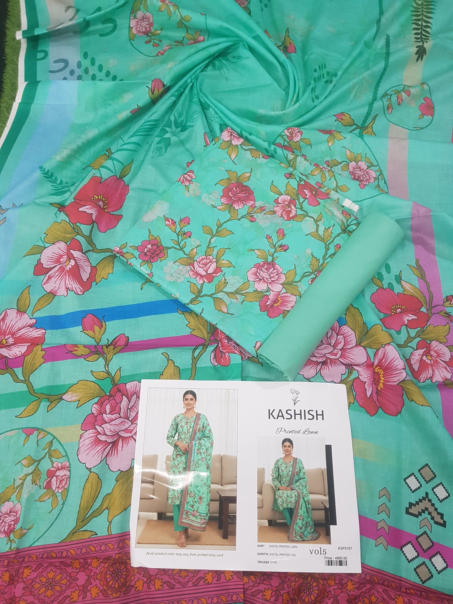 Kashish Unstitched Lawn 3 Piece in Wholesale Price 🔥