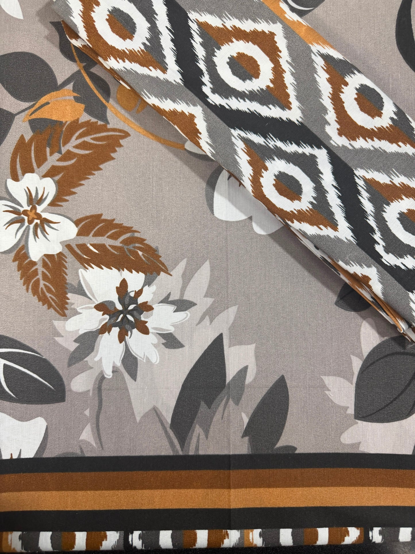 Salonika Coffee Double Bed Bedsheets