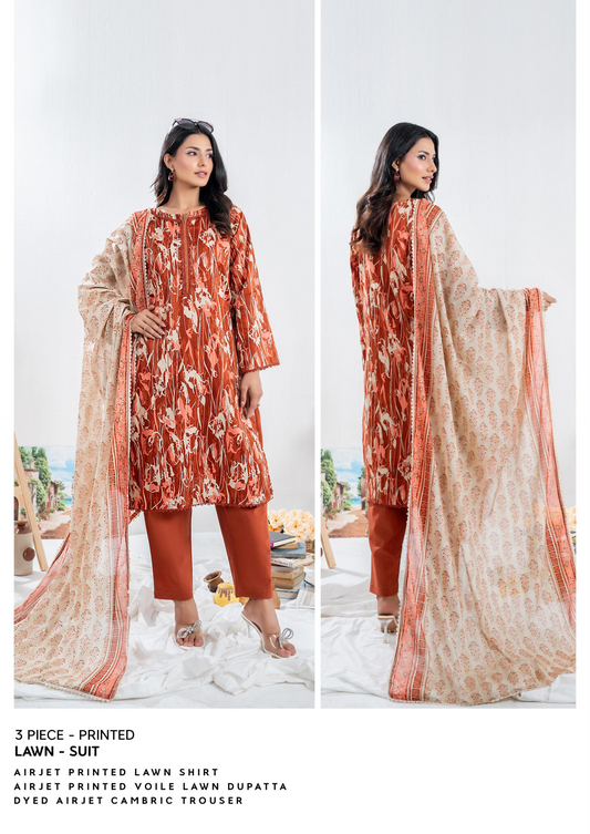 Zesh Unstitched Lawn 3 Piece 100% Original 🔥❤️