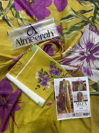 Almeerah ARZA – PRINTED D-01 2PC Premium Lawn Collection