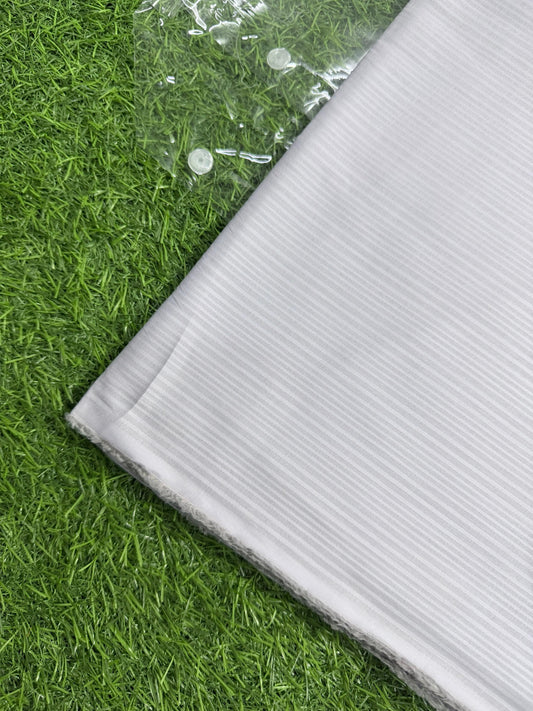 ALKARAM Egyptian Cotton Gents Suits ♥️👔White Self-Stripe