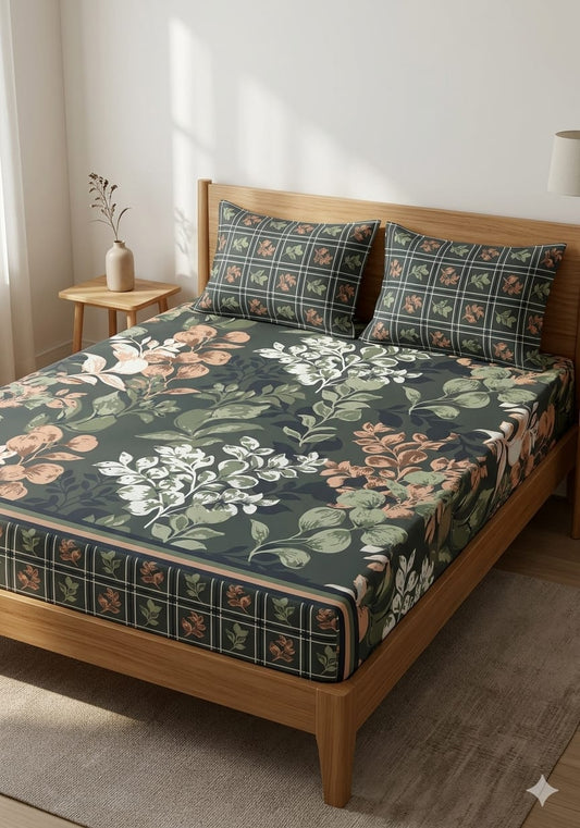 Salonika Full Printed King Size Bedsheets Collection