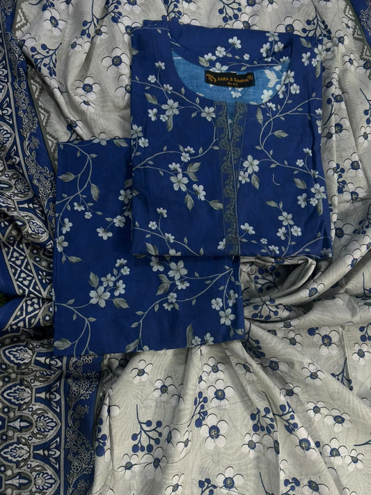 Saira Samina Blue Stitch 3Pcs