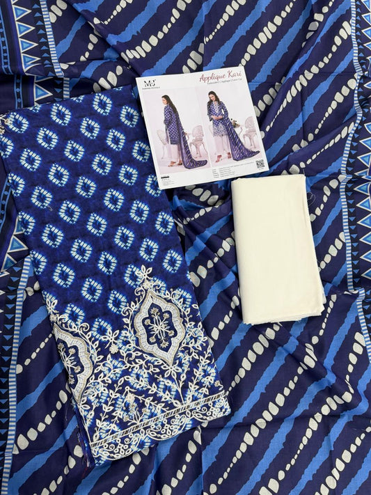 Luxury Summer Collection 
APPLIQUE KARI BY MOOSAJEE Design# D-0401-02