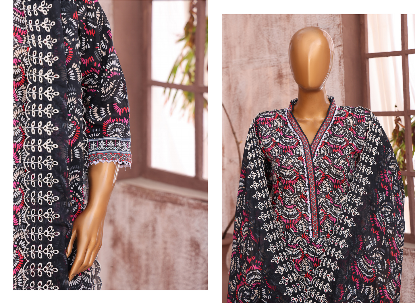 ✨ MTF Presents ✨
" L A S H K A R A " 💖 🌸 DIGITAL PRINTED EMBROIDERED CHIKANKARI DORIA LAWN COLLECTION 2025 🌸