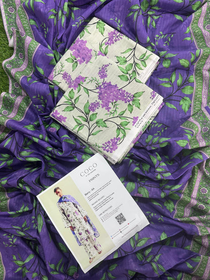 COCO Berry - 6A - PRINTS 3PCS UNSTITCHED COLLECTION