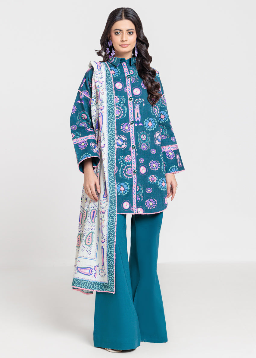 Bonanza Satrangi Bluey 3 PCs Doriya Lawn Unstitched Collection