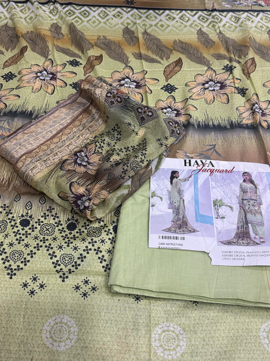 Haya Jacquard Unstitched Lawn 3P