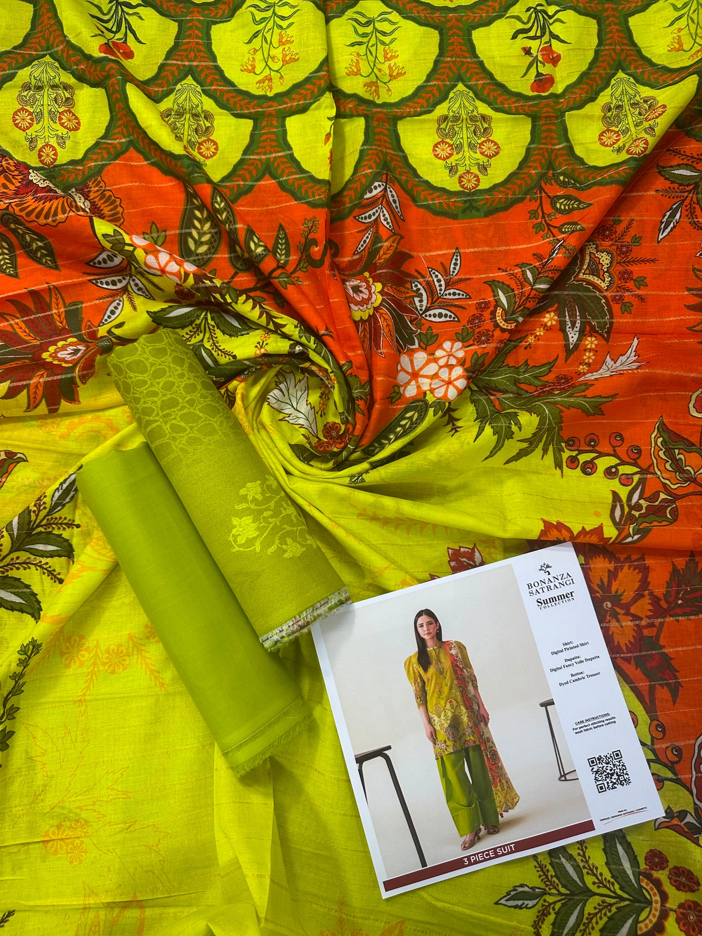 Bonanza Satrangi Olive 3PCs