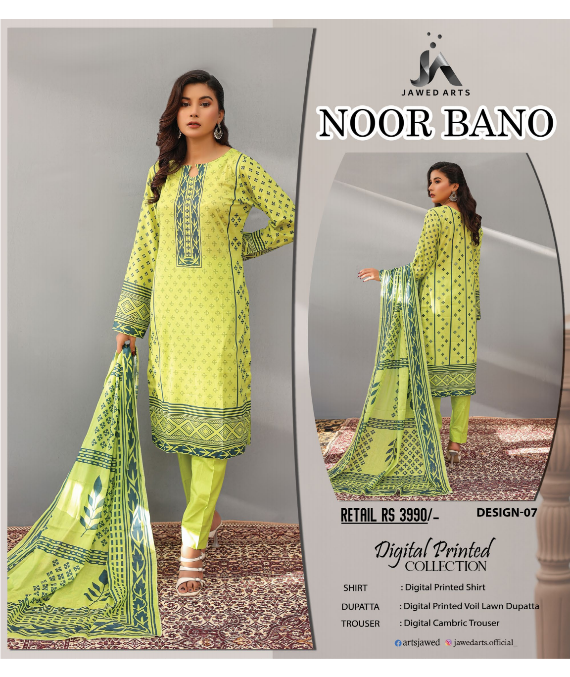 NOOR BANO ORIGINAL LAWN 3P