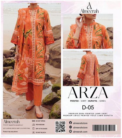 Almeerah ARZA – PRINTED D-05 2PC Premium Lawn Collection