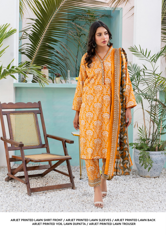 Zesh Unstitched Lawn 3 Piece 100% Original 🔥❤️