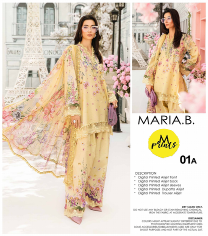 MARIA.B Unstitched Lawn 3 Pieces in Wholesale Price 🔥❤️