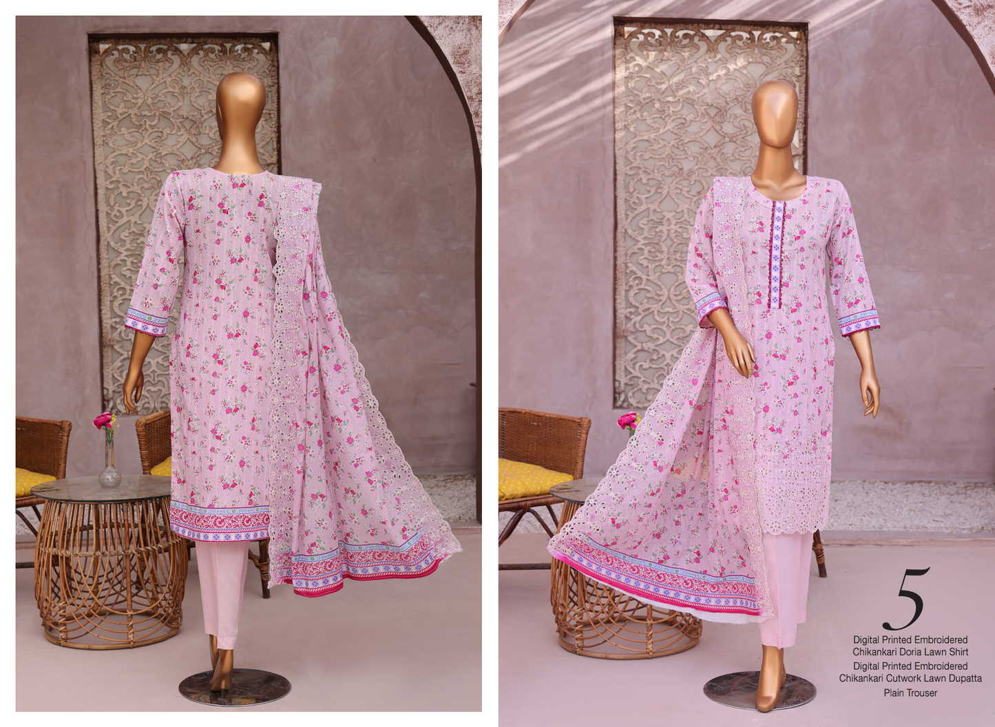 ✨ MTF Presents ✨
" L A S H K A R A " 💖 🌸 DIGITAL PRINTED EMBROIDERED CHIKANKARI DORIA LAWN COLLECTION 2025 🌸