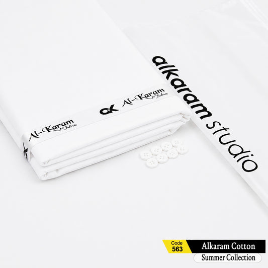 Alkaram Off White Egyptian Cotton Gents Suits
