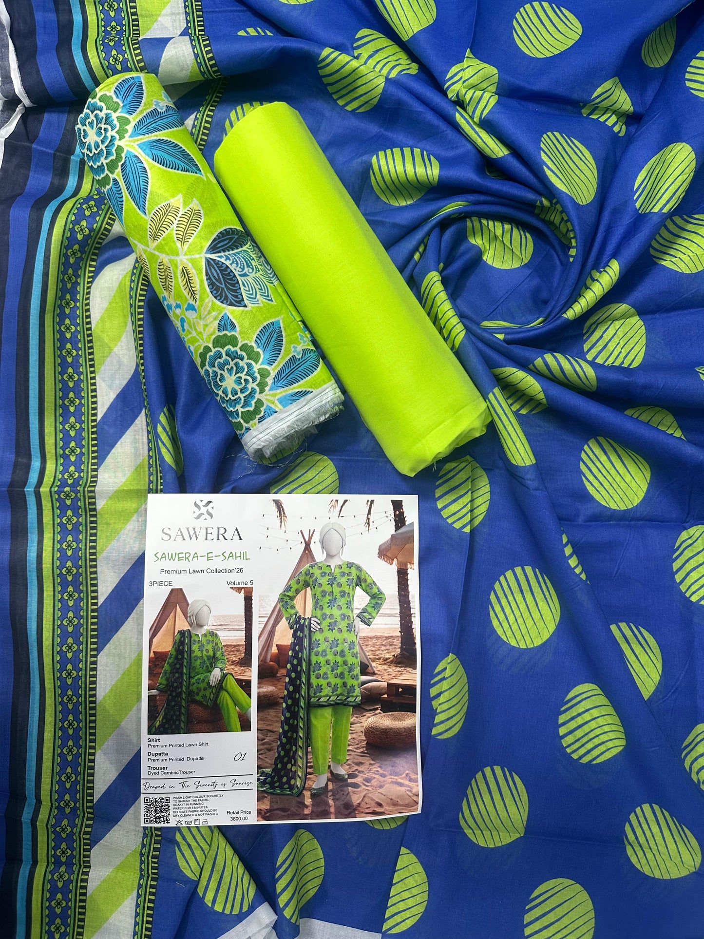 SAWERA-E-SAHIL Printed Lawn Collection D-01