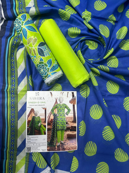 SAWERA-E-SAHIL Printed Lawn Collection D-01