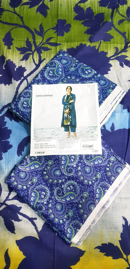 Sana Safinaz Lawn Unstitched 3 Pieces ❤️🔥