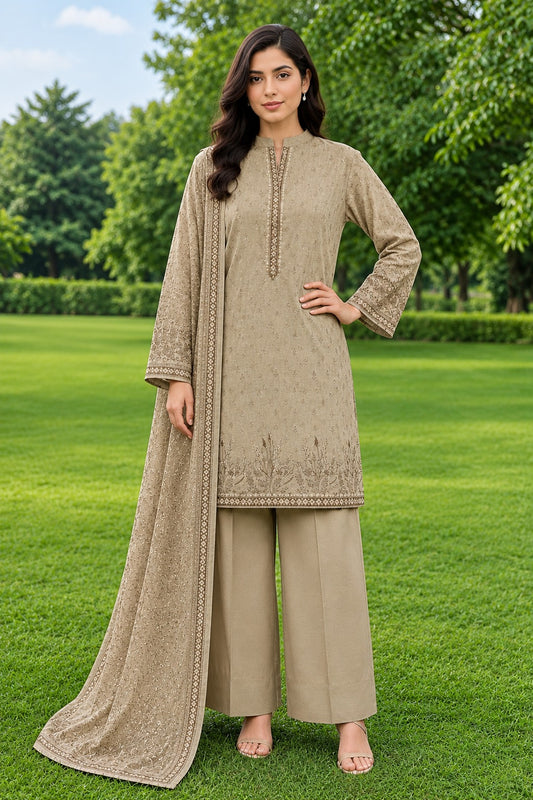 Sahara Khaki Printed 3Pcs