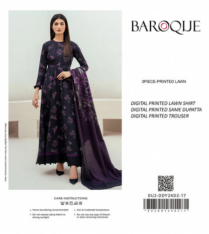 BAROQUE Lawn Printed Trouser 3PC In Wholesale Price 🥺🔥